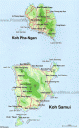 карта острова Панган